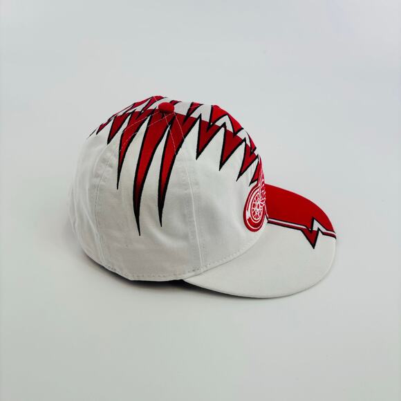 VINTAGE DETROIT RED WINGS STARTER SHOCKEWAVE SNAPBACK HAT - Picture 2 of 7